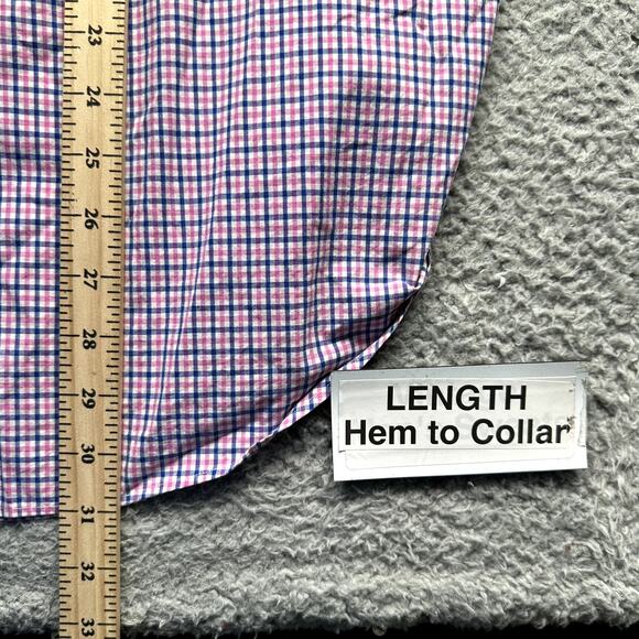 Polo Ralph Lauren Plaid Pink Navy Long Sleeve Button Down Shirt Mens XXL Pony - Picture 4 of 9